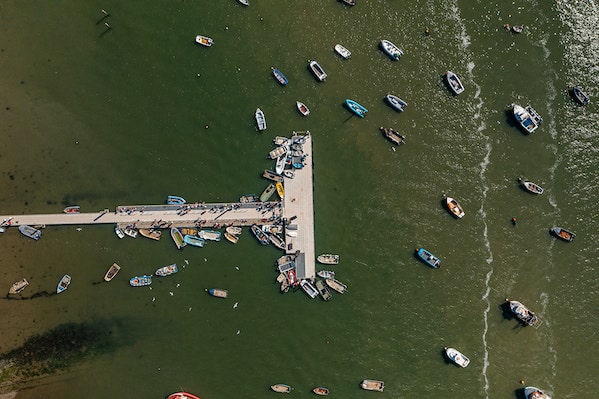 The Jetty at West Mersea, taken from above (c) Aerial Essex